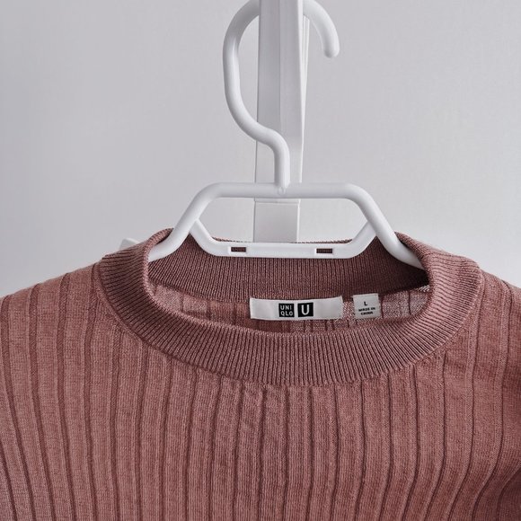 Uniqlo U Extra Fine Merino Wide Ribbed Crew Neck Sweater - Picture 3 of 6